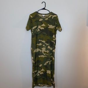 Camouflage J. Crew Midi Dress